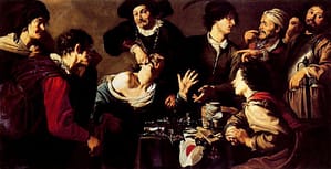 barbero-sangrador-sacamuelas Sacamuelas en pintura antigua