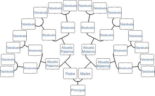 arbol genealogico en &aacute;rbol