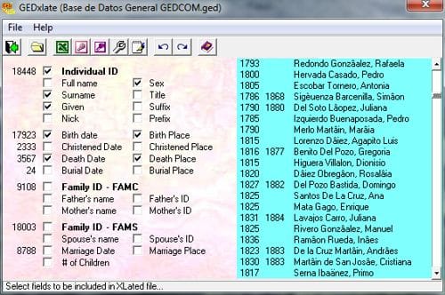 Conversor Gedcom - Gedxlate